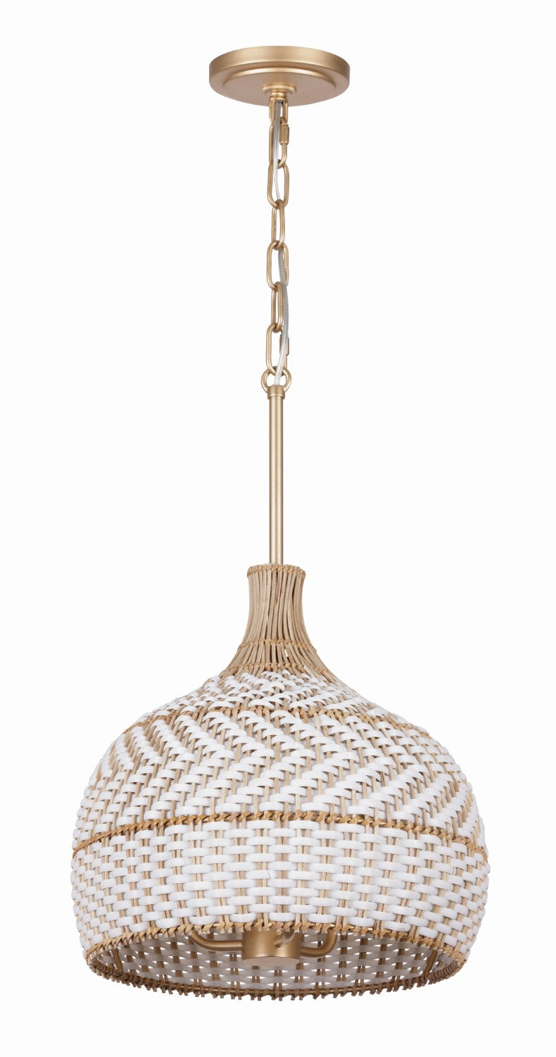 Crystorama ZAN-9003-SG Zanzibar 3 Light Pendant - Soft Gold