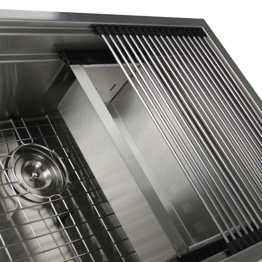 Nantucket Sinks 32" Prep Station Undermount Stainless Steel Kitchen Sink Set