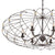 Crystorama ZUC-A9036-EB-GA Zucca 6 Light Chandelier - English Bronze and Antique Gold