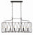 Crystorama ZUC-A9037-EB-GA Zucca 6 Light Linear Chandelier - English Bronze and Antique Gold