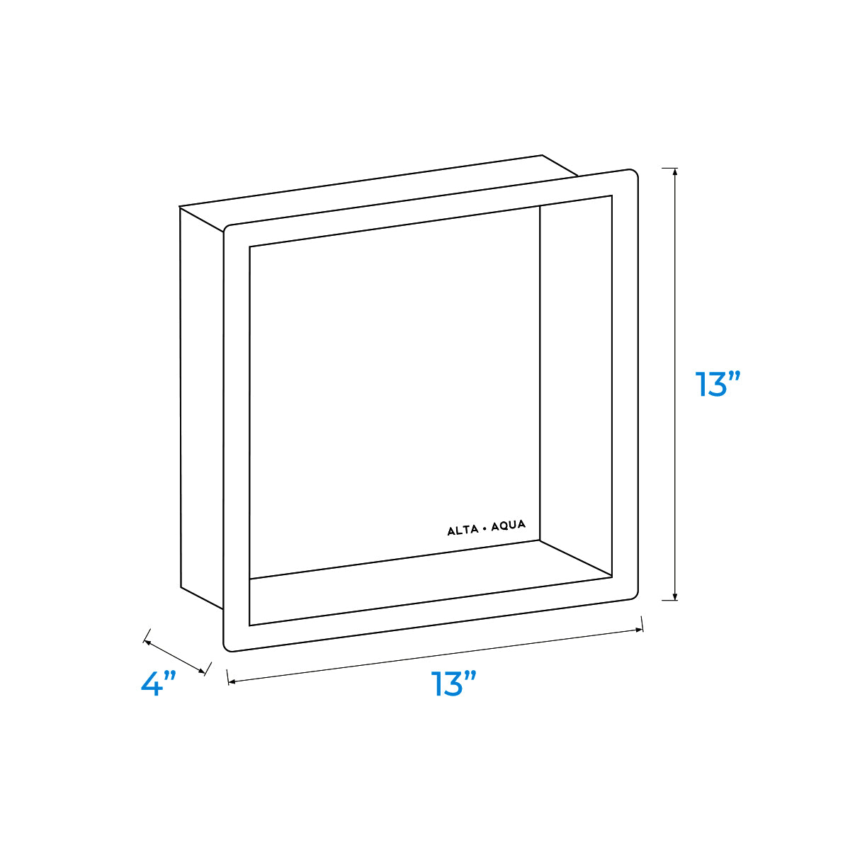 Alta Aqua AA-NI-RE-K-13X13 Recessed Stainless Steel Shower Niches - Parent