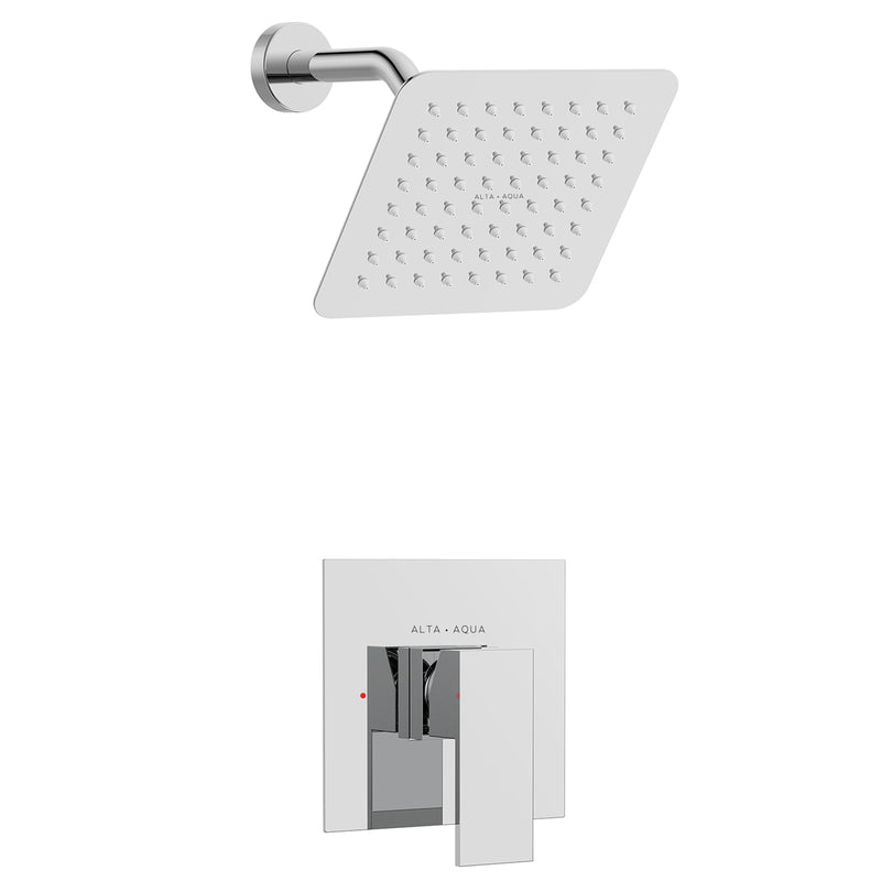 Alta Aqua AA-SH-K-PBV-6 6'' Shower Head & Valve Combo