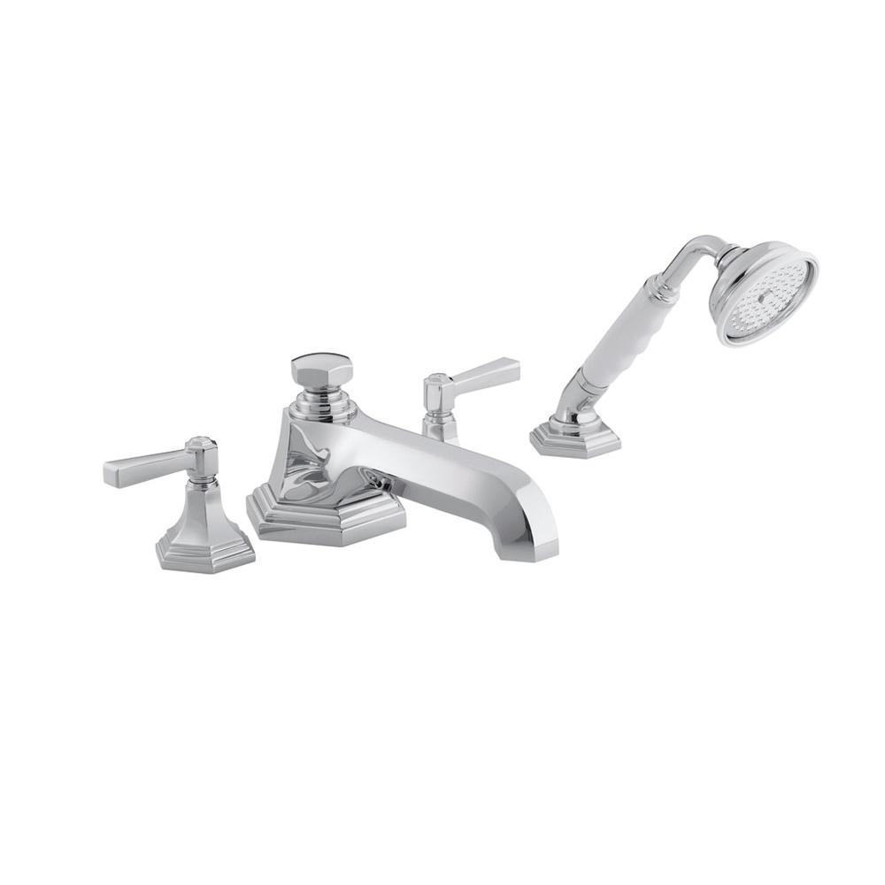 Kallista P22711-LV For Town Deck-Mount Roman Tub Bath Faucet W/ Diverter, Lever Handles & Handshower - Parent