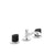 Kallista P25056-CMB Script Lavatory Bathroom Sink Faucet, Low Spout, Black Porcelain Knob Handles - Parent