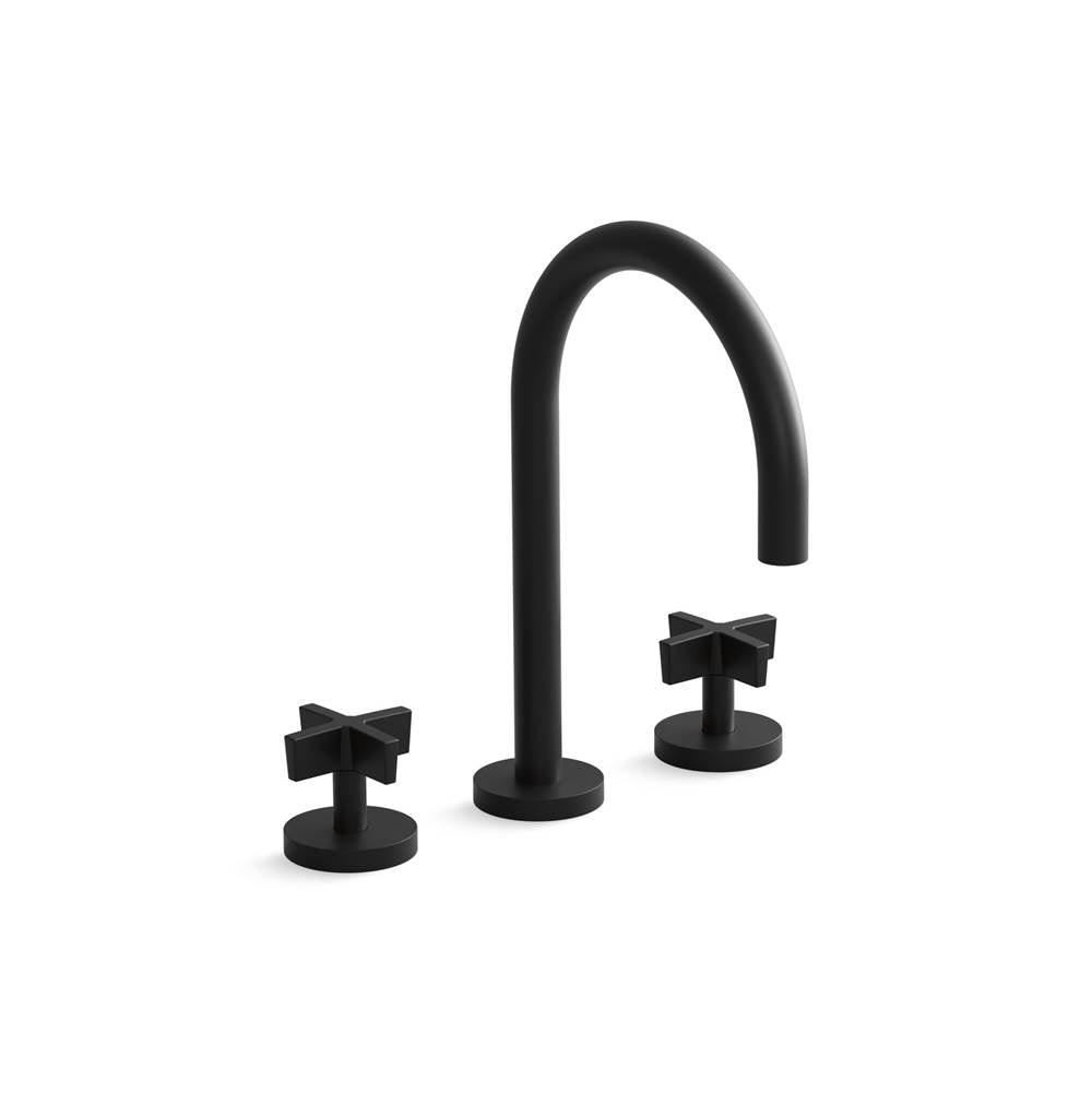 Kallista P24490-CR One Lavatory Bathroom Sink Faucet, Gooseneck, Cross Handles