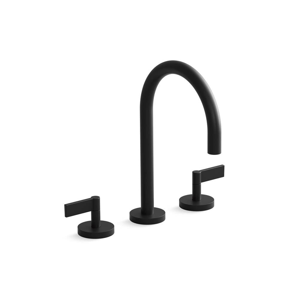 Kallista P24490-LV One Lavatory Bathroom Sink Faucet, Gooseneck, Lever Handles