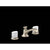 Kallista P25056-CMC Script Lavatory Bathroom Sink Faucet, Low Spout, White Porcelain Knob Handles