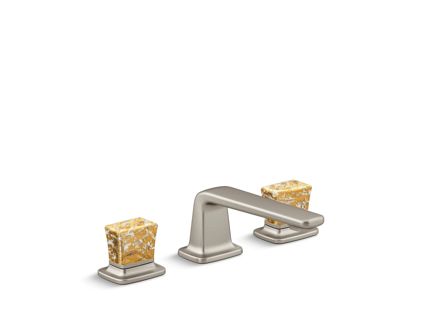 Kallista P24705-GF-BN Per Se® Decorative Sink Faucet Tall Spout Gold Flake Knob Handles - Brushed Nickel