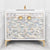 Linkasink VAN36W-029 Shell With 3" Artisan Glass Hardware 36" Wide Vanity, 36" X 22" X 33.5" (Without Vanity Top) - Parent