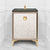 Linkasink VAN24A1-015 Mother Of Pearl With 3" Artisan Glass Prism Hardware 24" Wide Vanity, 24" X 22" X 33.5" (Without Vanity Top) - Parent