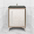 Linkasink VAN24A1-018 Mother Of Pearl With 18" Artisan Glass Pyramid Hardware 24" Wide Vanity, 24" X 22" X 33.5" (Without Vanity Top)