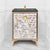 Linkasink VAN24A1-029 Shell With 3" Artisan Glass Prism Hardware 24" Wide Vanity, 24" X 22" X 33.5" (Without Vanity Top) - Parent