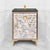 Linkasink VAN24A1-029 Shell With 3" Artisan Glass Prism Hardware 24" Wide Vanity, 24" X 22" X 33.5" (Without Vanity Top)