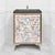 Linkasink VAN24A1-029 Shell With 3" Artisan Glass Prism Hardware 24" Wide Vanity, 24" X 22" X 33.5" (Without Vanity Top)