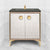 Linkasink VAN30A1-015 Mother Of Pearl With 3" Artisan Glass Prism Hardware 30" Wide Vanity, 30" X 22" X 33.5" (Without Vanity Top) - Parent