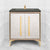 Linkasink VAN30A1-017 Mother Of Pearl With 18" Artisan Glass Prism Hardware 30" Wide Vanity, 30" X 22" X 33.5" (Without Vanity Top) - Parent