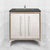 Linkasink VAN30A1-017 Mother Of Pearl With 18" Artisan Glass Prism Hardware 30" Wide Vanity, 30" X 22" X 33.5" (Without Vanity Top)