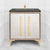 Linkasink VAN30A1-017 Mother Of Pearl With 18" Artisan Glass Prism Hardware 30" Wide Vanity, 30" X 22" X 33.5" (Without Vanity Top)