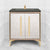 Linkasink VAN30A1-018 Mother Of Pearl With 18" Artisan Glass Pyramid Hardware 30" Wide Vanity, 30" X 22" X 33.5" (Without Vanity Top) - Parent
