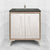Linkasink VAN30A1-018 Mother Of Pearl With 18" Artisan Glass Pyramid Hardware 30" Wide Vanity, 30" X 22" X 33.5" (Without Vanity Top)