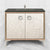 Linkasink VAN36A1-015 Mother Of Pearl With 3" Artisan Glass Prism Hardware 36" Wide Vanity, 36" X 22" X 33.5" (Without Vanity Top)