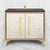Linkasink VAN36A1-017 Mother Of Pearl With 18" Artisan Glass Prism Hardware 36" Wide Vanity, 36" X 22" X 33.5" (Without Vanity Top) - Parent