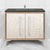 Linkasink VAN36A1-017 Mother Of Pearl With 18" Artisan Glass Prism Hardware 36" Wide Vanity, 36" X 22" X 33.5" (Without Vanity Top)