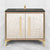 Linkasink VAN36A1-018 Mother Of Pearl With 18" Artisan Glass Pyramid Hardware 36" Wide Vanity, 36" X 22" X 33.5" (Without Vanity Top) - Parent