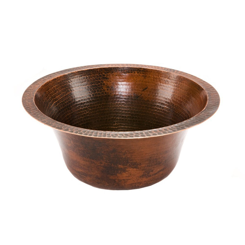 Premier Large Round Hammered Copper Prep Sink BR17DB