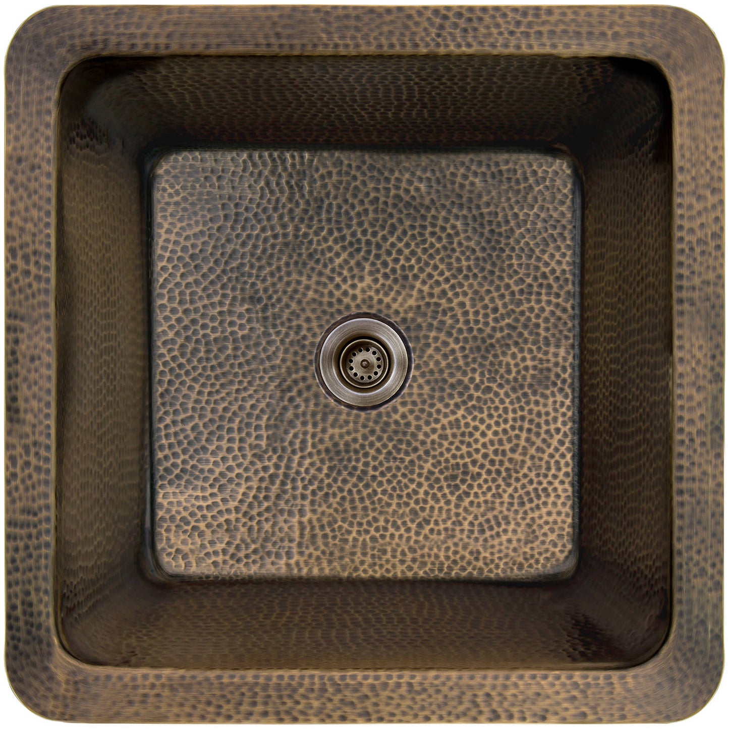 Linkasink C007-2 Hammered Large Square With 2 Drain Opening - Parent