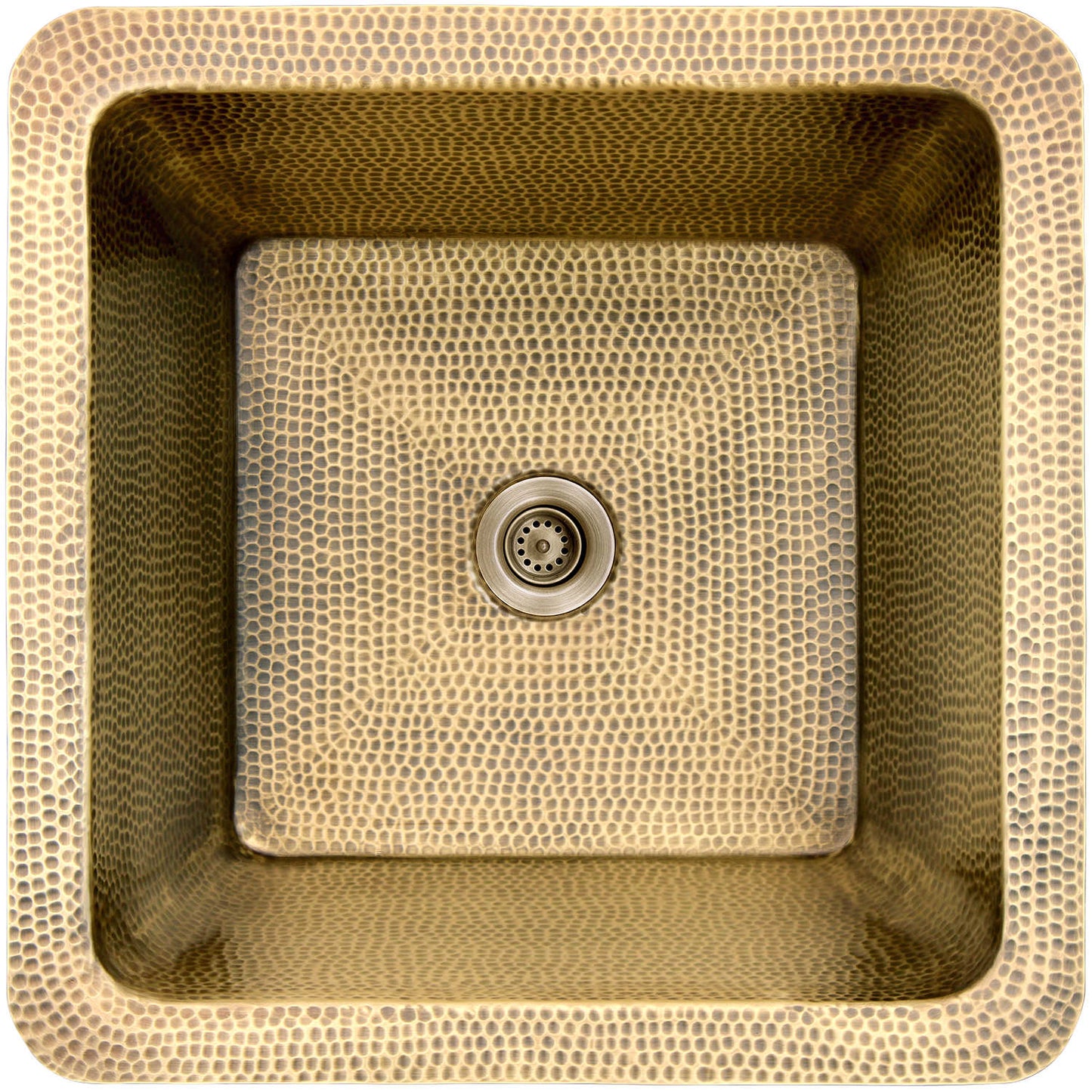 Linkasink C007-2 Hammered Large Square With 2 Drain Opening