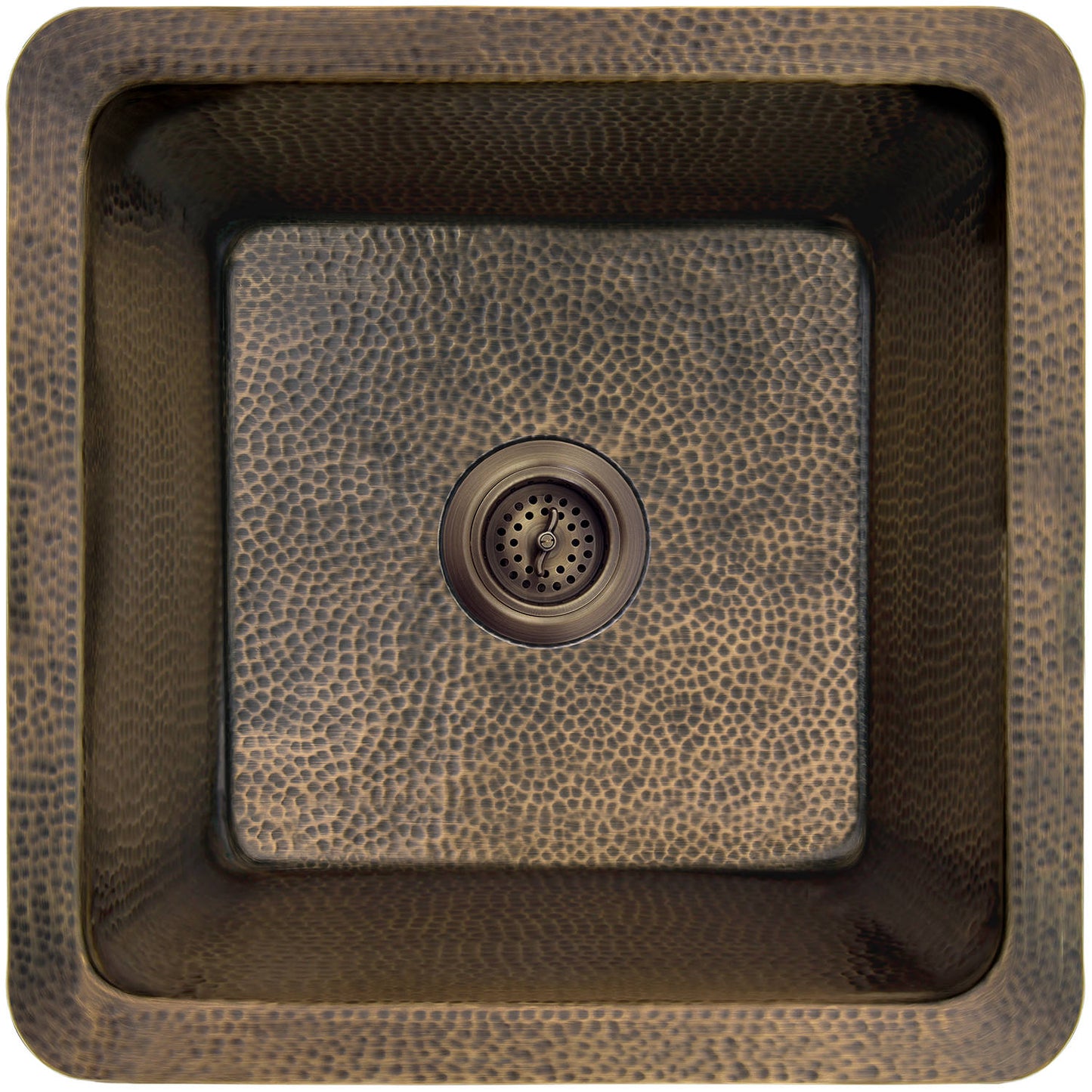 Linkasink C008 Hammered Large Square With 3.5 Drain Opening - Parent