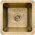Linkasink C008 Hammered Large Square With 3.5 Drain Opening