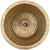 Linkasink C016 Hammered Small Round Flat Bottom Bar/Utility, 2 Drain Opening