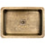 Linkasink C054-2 Hammered Rectangular Box Sink With 2 Drain Opening