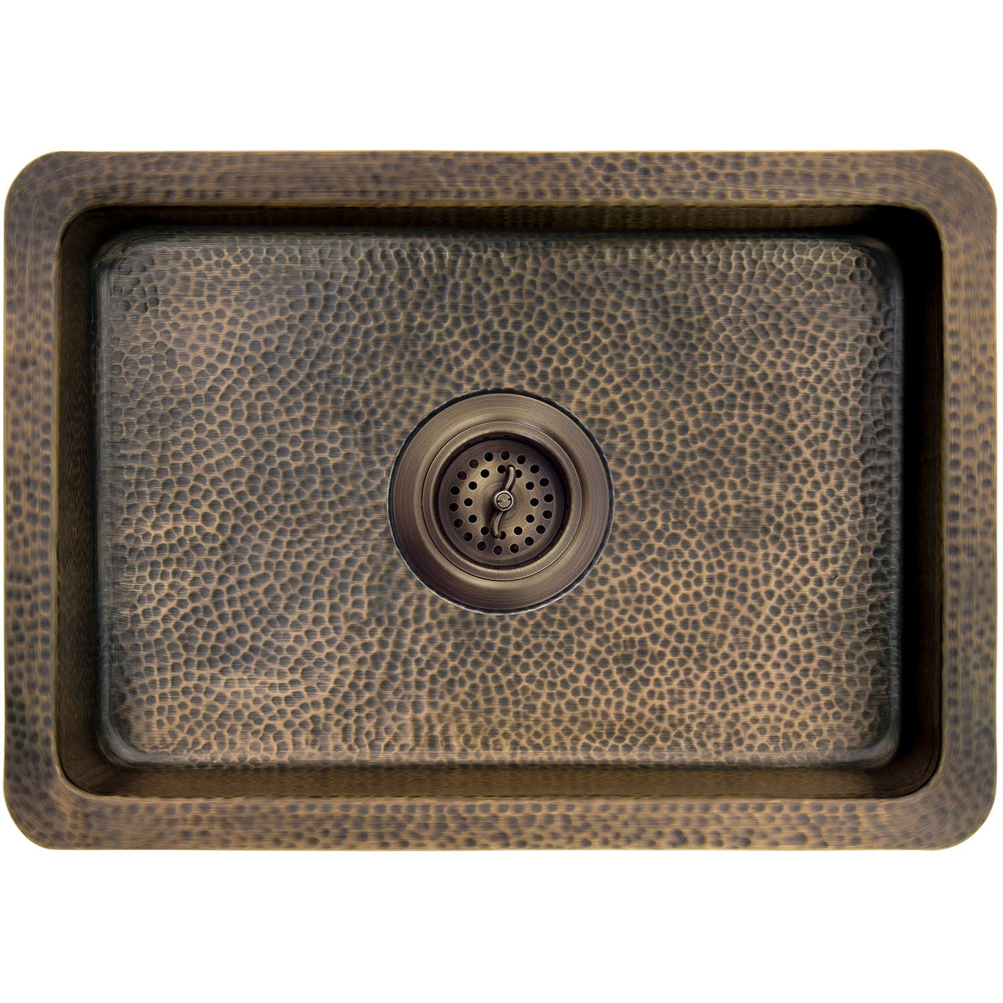 Linkasink C054-3.5 Hammered Rectangular Box Sink With 3.5 Drain Opening - Parent