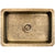 Linkasink C054-3.5 Hammered Rectangular Box Sink With 3.5 Drain Opening