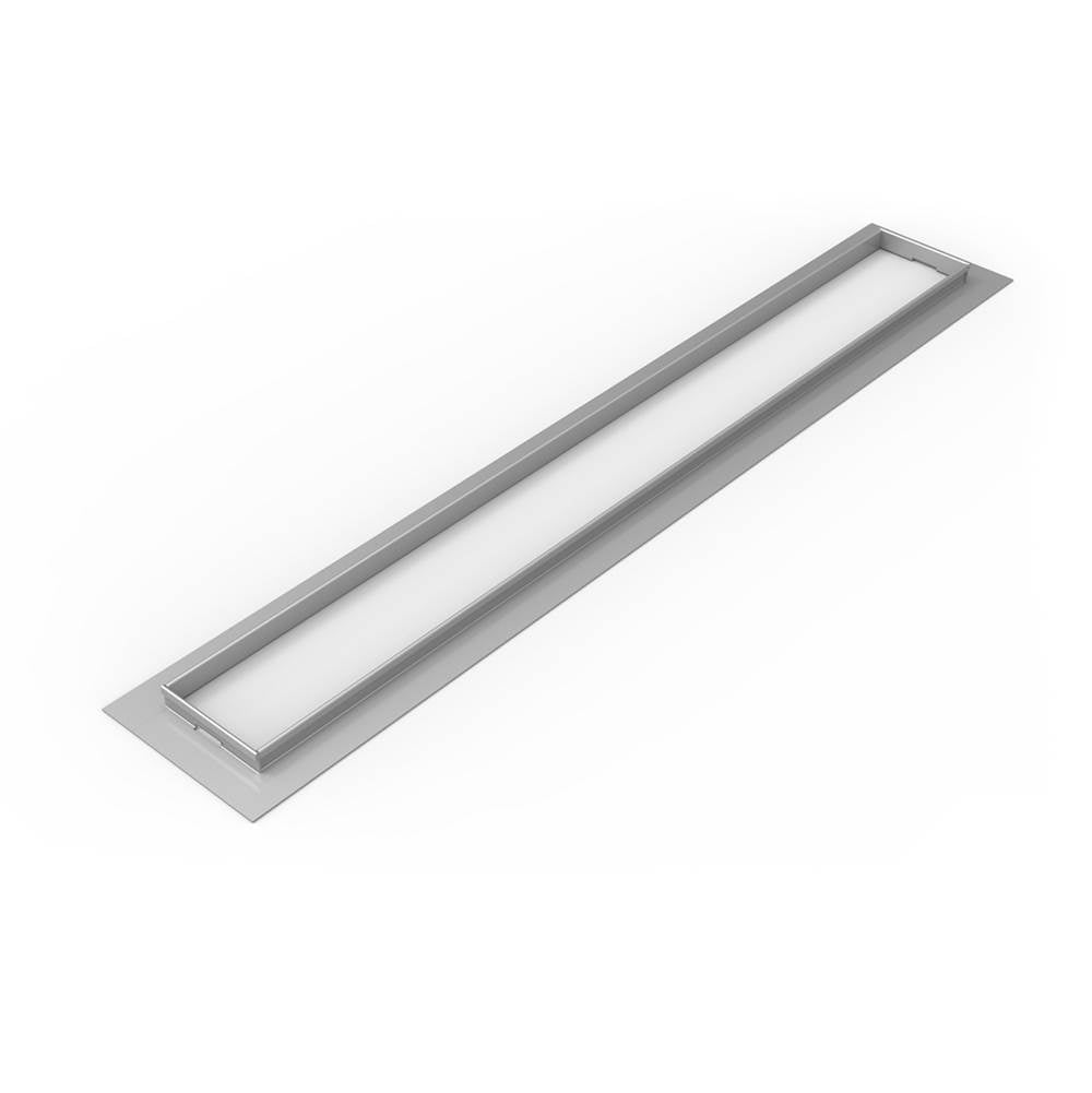 Infinity Drain CCH 60 60" Length x 1" Height Clamping Collar in satin stainless for Universal Infinity Drain? - Parent