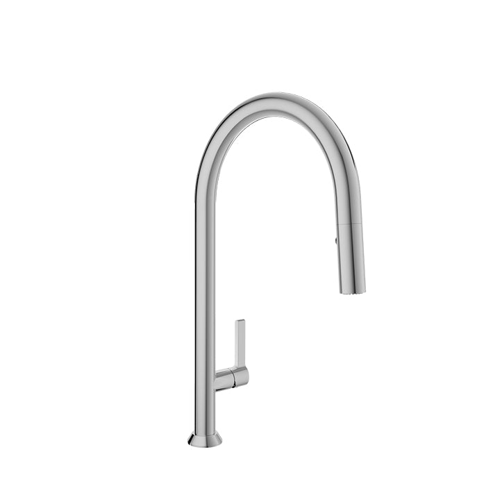 BARiL CUI-9335-02L-150 High Single-Hole Kitchen Faucet With 2-Function Pull-Down Spray