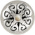 Linkasink D012-SCR02-O Hawaiian Quilt Grid Strainer - Hammered Finish, Mother Of Pearl Screw, With Overflow - Parent