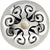 Linkasink D012-SCR02-O Hawaiian Quilt Grid Strainer - Hammered Finish, Mother Of Pearl Screw, With Overflow
