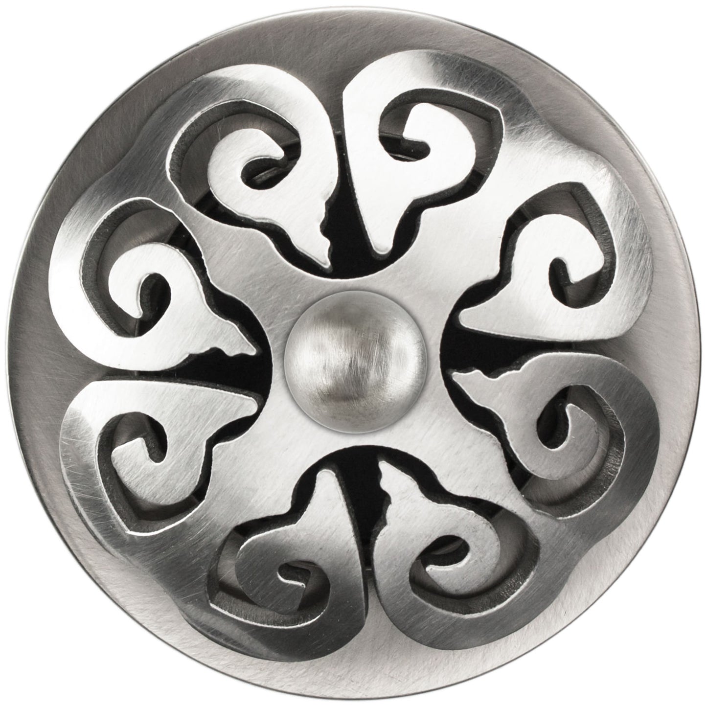 Linkasink D012-SCR01-N Hawaiian Quilt Grid Strainer - Hammered Finish, Sphere Screw, No Overflow