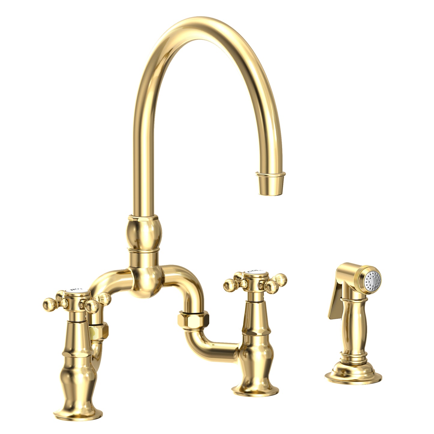 Newport Brass 9460 Chesterfield Kitchen Bridge Faucet With Side Spray - Parent