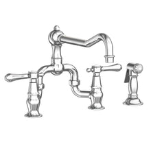 Load image into Gallery viewer, Newport Brass 9453-1 Chesterfield Kitchen Bridge Faucet With Side Spray