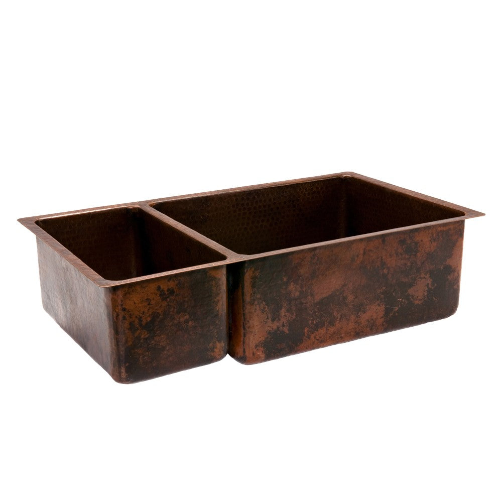 Premier 33" Hammered Undermount Kitchen 25/75 Sink K25DB33199