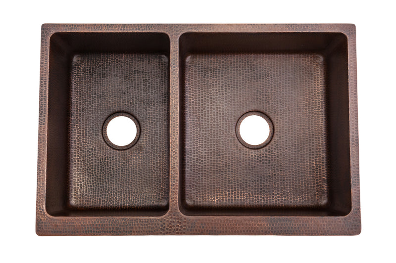 Premier 33" Copper Kitchen Apron 40/60 Sink KA40DB33229