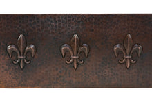 Load image into Gallery viewer, Premier 33&quot; Copper Hammered Kitchen Sink /Fleur De Lis  KASDB33229F