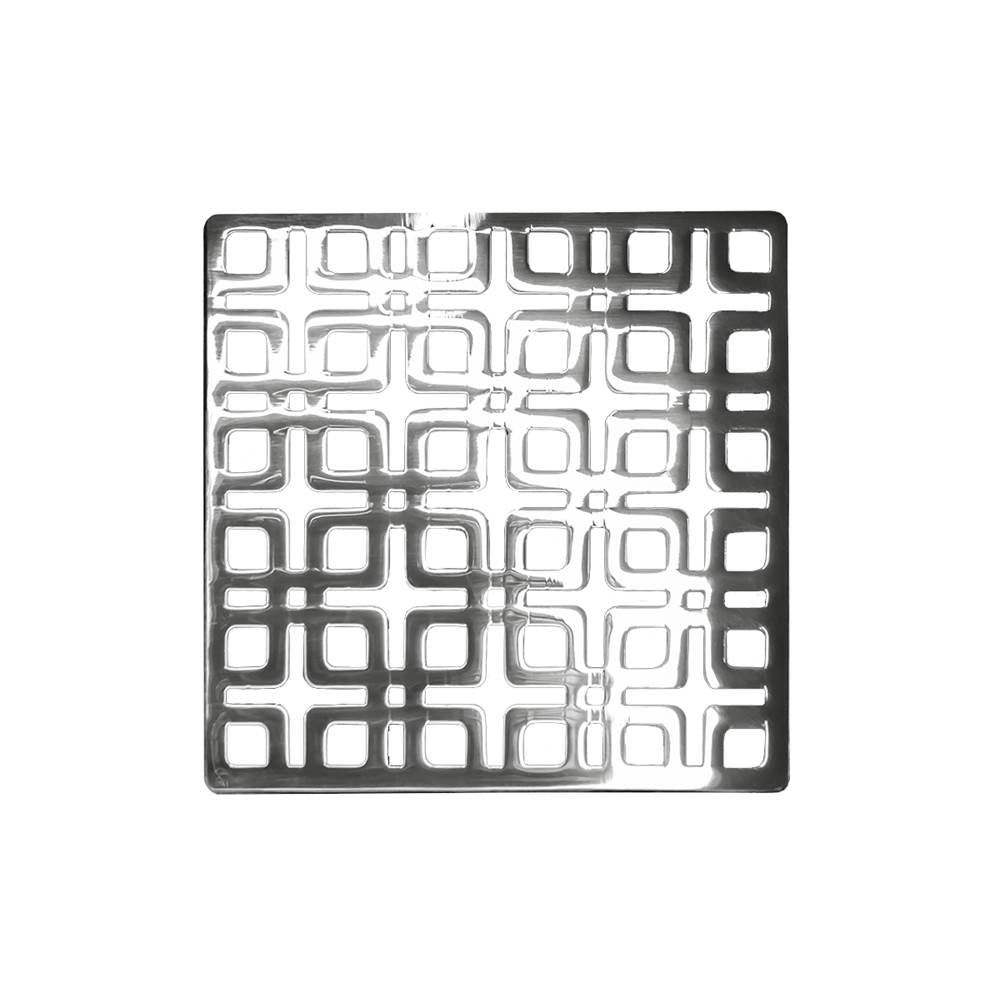 Infinity Drain KS 4 4” Strainer - Link Pattern for K 4, KD 4, KDB 4