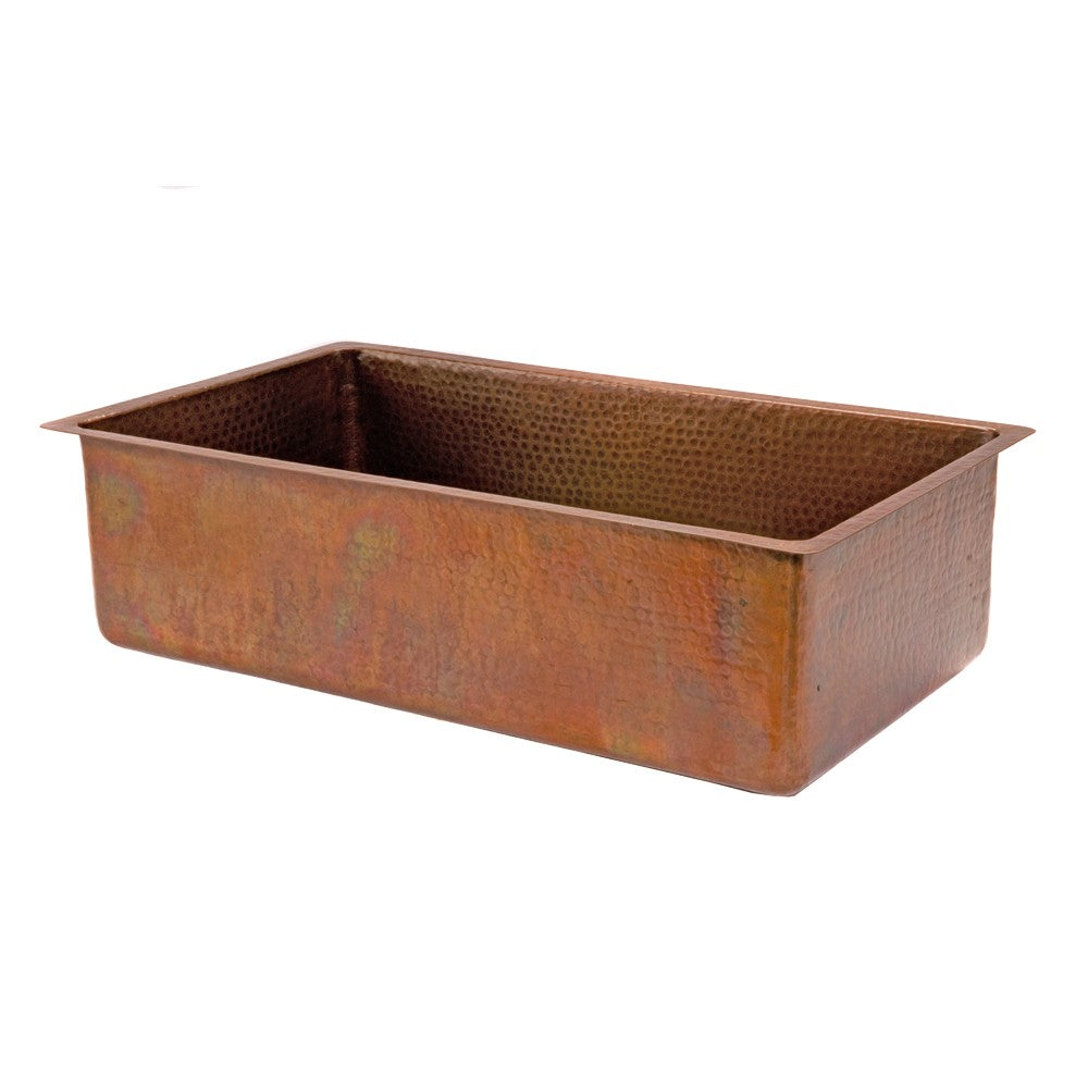 Premier 33" Antique Copper Dual Mount Apron Kitchen Sink KSB33199