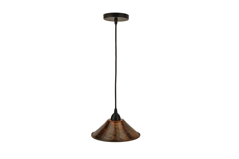 Premier Hammered Copper 9" Cone Pendant Light  L500DB